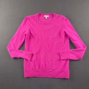 Nordstrom Pink Cashmere Crewneck Sweater Womens Medium NC461662MI Hot Pink